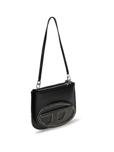 Diesel Borsa A Spalla 1dr In Pelle Nera  Donna In Black