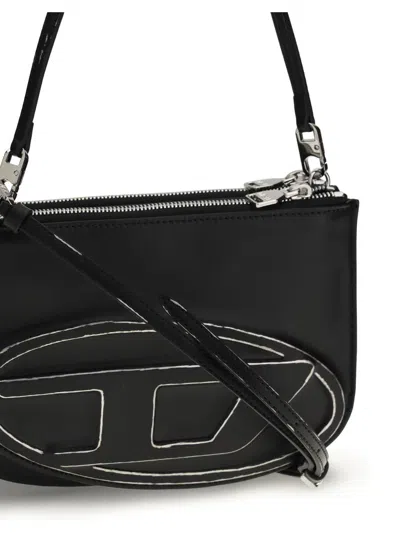 Diesel Borsa A Spalla 1dr In Pelle Nera  Donna In Black