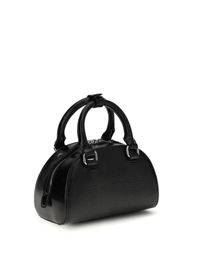 Diesel Black Calf Leather Bos Taurus Shoulder Bag In Black