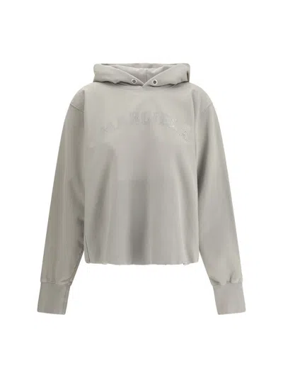 Maison Margiela Hooded Sweatshirt Dove In Brown