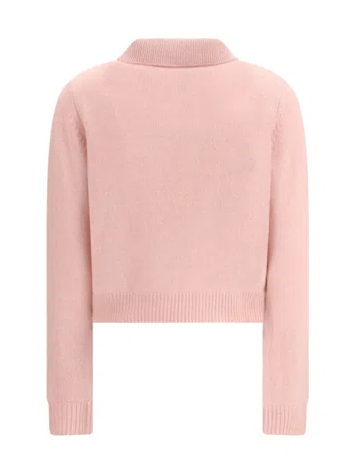 Marni Multicolor Cashmere Polo Shirt In Pink