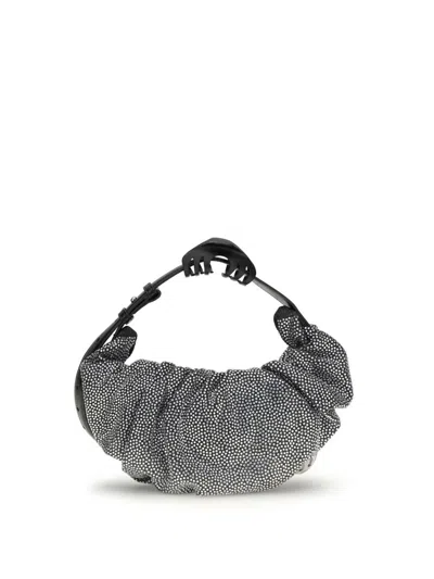 Diesel Grab Hobo Shoulder Bag In Silver