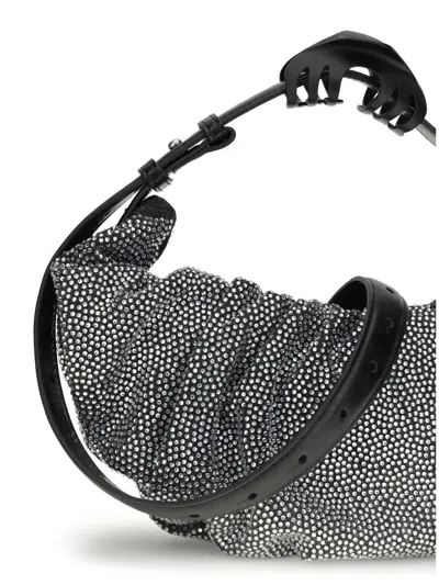 Diesel Grab Hobo Shoulder Bag In Silver