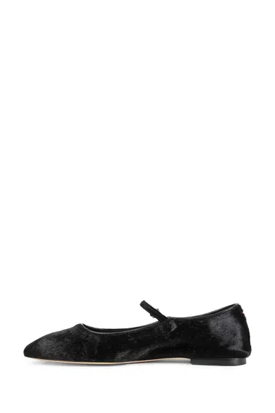 Aeyde Uma Calf Hair Mary Jane Ballet Flats In Black