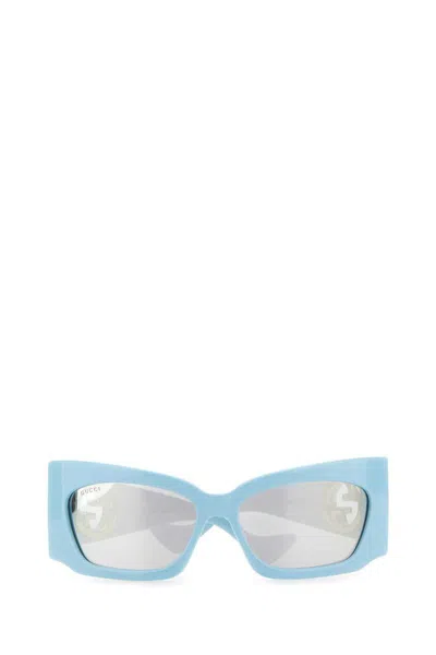 Gucci Women Light-blue Acetate Sunglasses In Blue