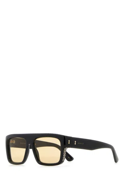 Gucci Women Black Acetate Sunglasses In Black
