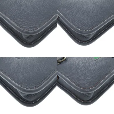 Pre-owned Coach Navy Leather Shoulder Bag () In Blue