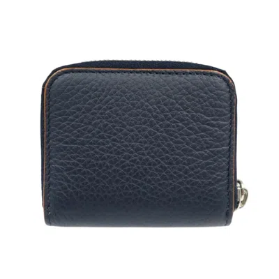 Pre-owned Dior Homme Navy Orange Leather Coin Purse/coin Case ()