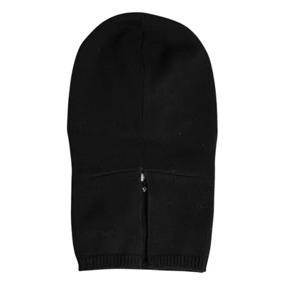 Dolce & Gabbana Black Cashmere Knitted Ski Mask Balaclava Women's Hat In Black