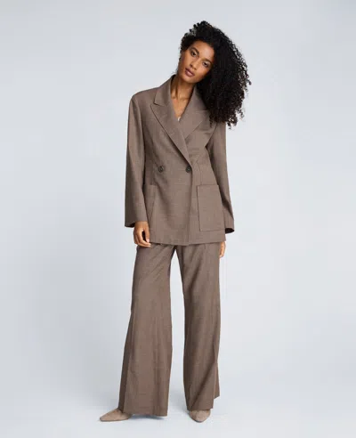 Kenneth Cole Double-breasted Contour Jacket In Gray