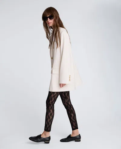 Kenneth Cole Three Button Boyfriend Jacket In White