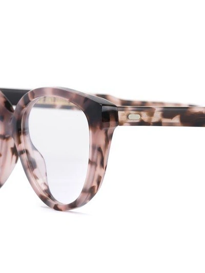 Shop Cutler And Gross Cutler & Gross Cat Eye Frame Glasses - Brown