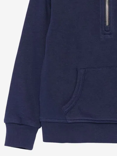 Ralph Lauren Boys Half Zip Sweatshirt In Blue