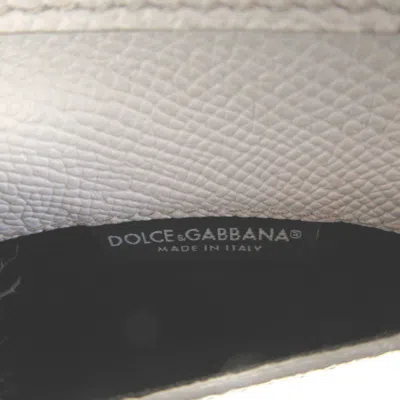 Pre-owned Dolce & Gabbana White Leather Chain/shoulder Wallet ()