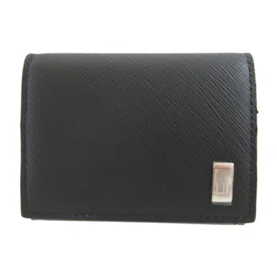 Pre-owned Dunhill Black Leather Coin Purse/coin Case ()