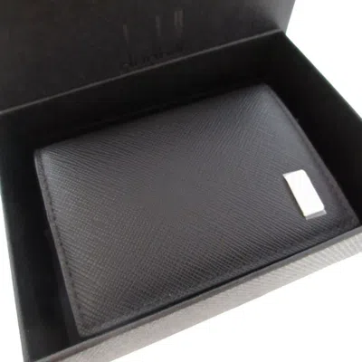 Pre-owned Dunhill Black Leather Coin Purse/coin Case ()