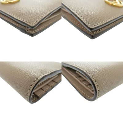 Pre-owned Fendi Beige Leather Wallet (bi-fold) () In Sand