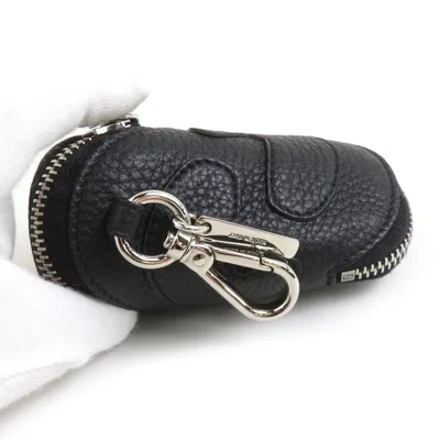Pre-owned Fendi Black Leather Coin Purse/coin Case ()
