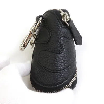 Pre-owned Fendi Black Leather Coin Purse/coin Case ()