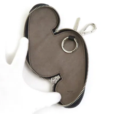 Pre-owned Fendi Black Leather Coin Purse/coin Case ()