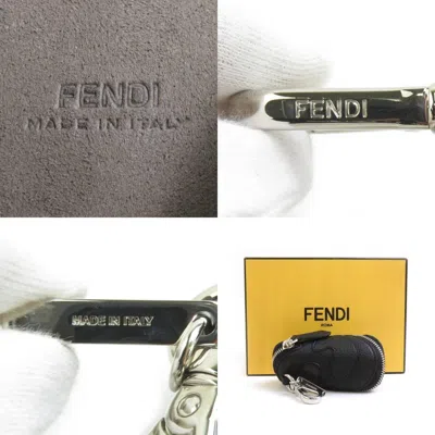 Pre-owned Fendi Black Leather Coin Purse/coin Case ()