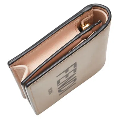 Pre-owned Fendi Black Pink Leather Wallet (bi-fold) () In Multi