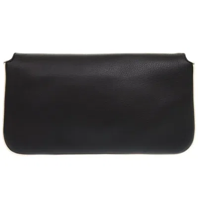 Pre-owned Fendi Black Red Color Yellow Leather Shoulder Bag ()