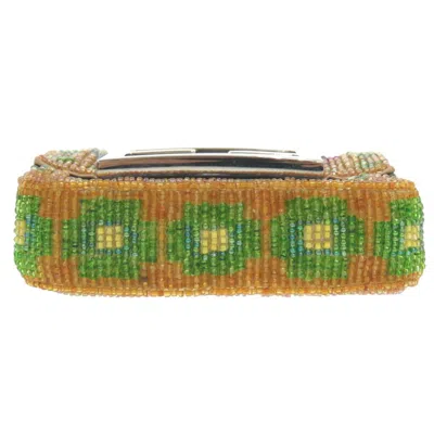 Pre-owned Fendi Blue Orange Leather Beads Shoulder Bag ()