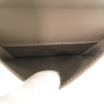 Pre-owned Fendi Gold Beige Leather Wallet (bi-fold) ()