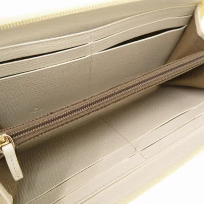 Pre-owned Fendi Multi-color White Leather Long Wallet (bi-fold) ()