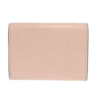 Pre-owned Fendi Pink Leather Wallet (tri-fold) ()