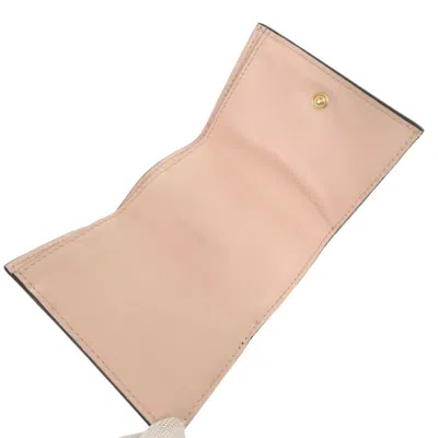Pre-owned Fendi Pink Leather Wallet (tri-fold) ()