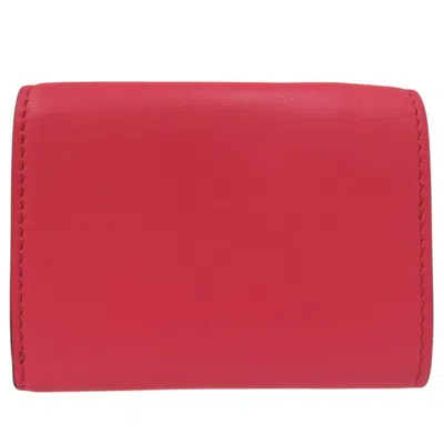 Pre-owned Fendi Pink Leather Wallet (tri-fold) ()