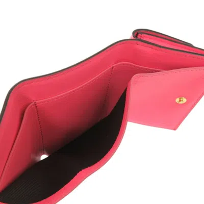 Pre-owned Fendi Pink Leather Wallet (tri-fold) ()