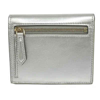 Pre-owned Fendi Silver Leather Wallet (bi-fold) ()