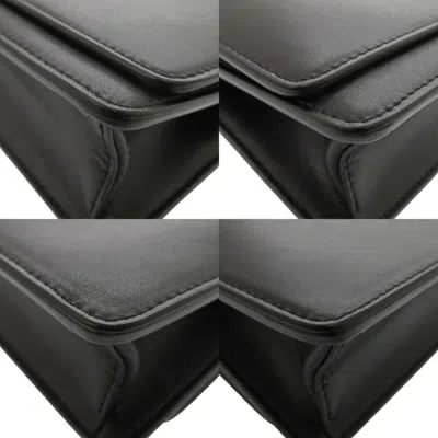 Pre-owned Givenchy Black Leather Chain/shoulder Wallet ()