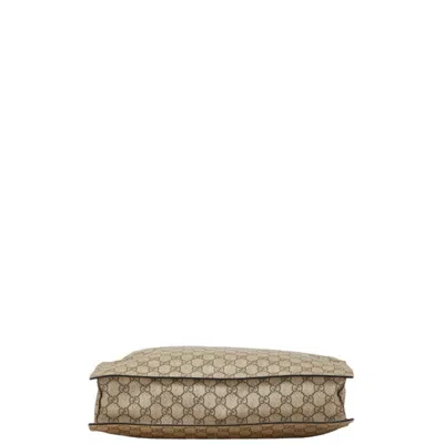 Pre-owned Gucci Beige Black Pvc Leather Shoulder Bag Tote Bag () In Multi