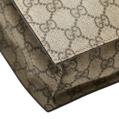 Pre-owned Gucci Beige Black Pvc Leather Shoulder Bag Tote Bag () In Multi