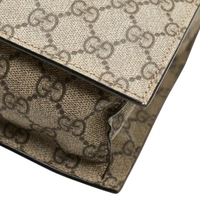 Pre-owned Gucci Beige Black Pvc Leather Shoulder Bag Tote Bag () In Multi