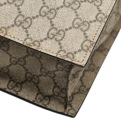 Pre-owned Gucci Beige Black Pvc Leather Shoulder Bag Tote Bag () In Multi