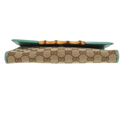 Pre-owned Gucci Beige Blue Gg Canvas Shoulder Bag ()