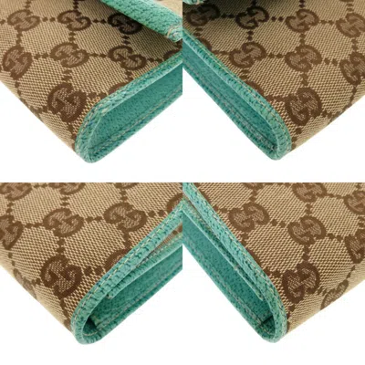 Pre-owned Gucci Beige Blue Gg Canvas Shoulder Bag ()
