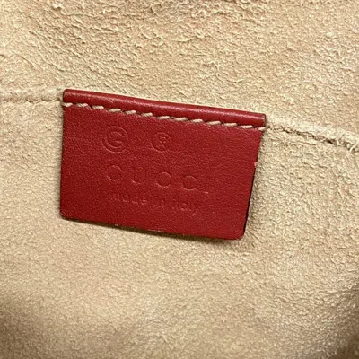 Pre-owned Gucci Beige Blue Red Color Pvc Shoulder Bag ()