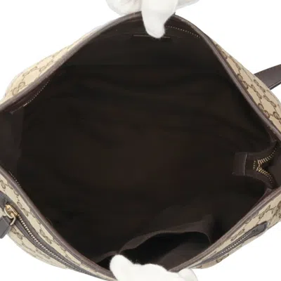 Pre-owned Gucci Beige Brown Gg Canvas Leather Shoulder Bag () In Multi