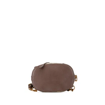 Pre-owned Gucci Beige Brown Pvc Leather Backpack ()