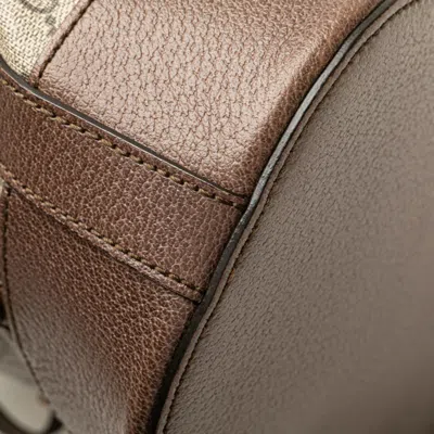 Pre-owned Gucci Beige Brown Pvc Leather Backpack ()