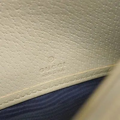 Pre-owned Gucci Beige Brown Pvc Leather Long Wallet (bi-fold) () In Multi