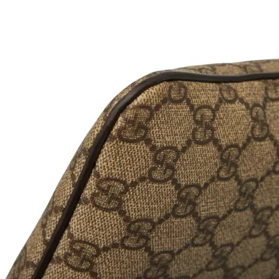 Pre-owned Gucci Beige Brown Pvc Leather Shoulder Bag ()