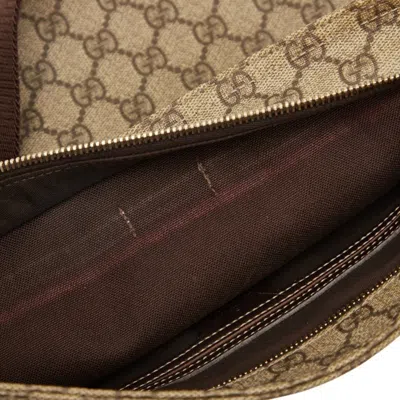 Pre-owned Gucci Beige Brown Pvc Leather Shoulder Bag ()