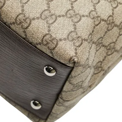 Pre-owned Gucci Beige Brown Pvc Leather Tote Bag ()